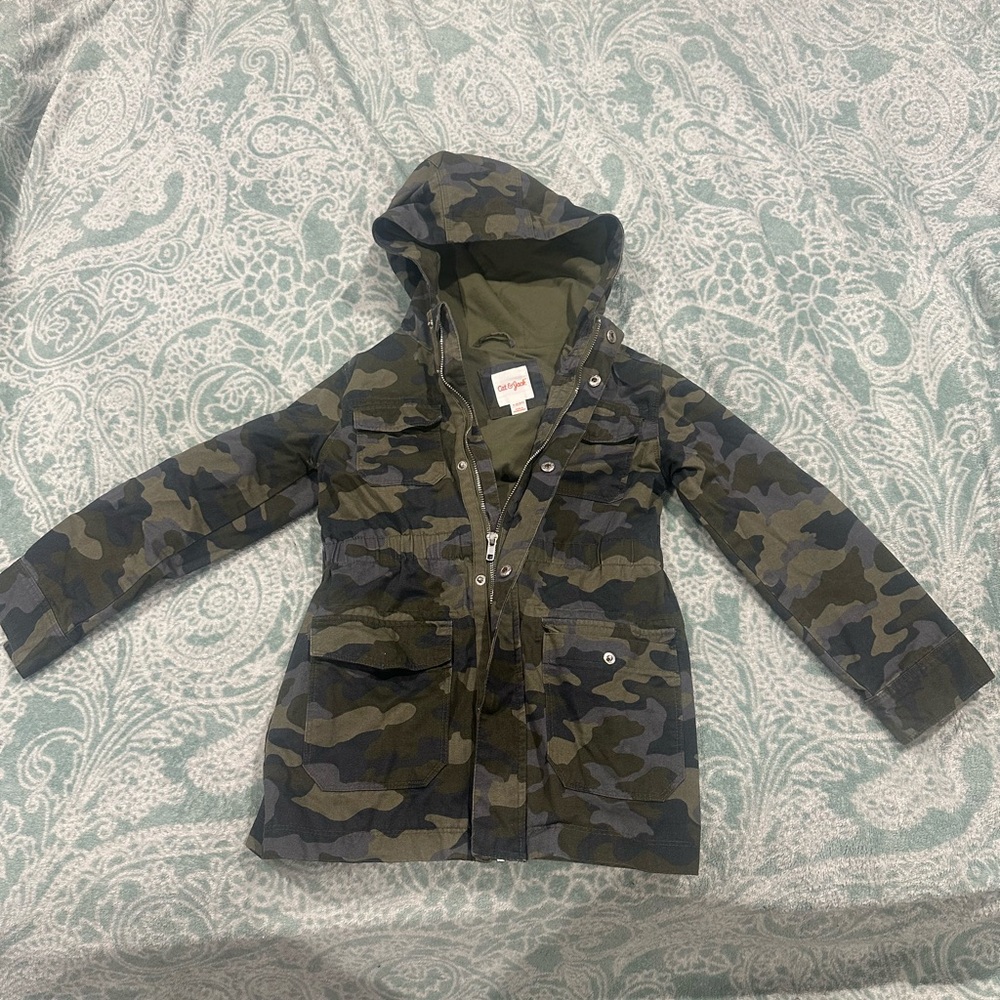 Cat & Jack Green Camouflage Zip-Up Jacket